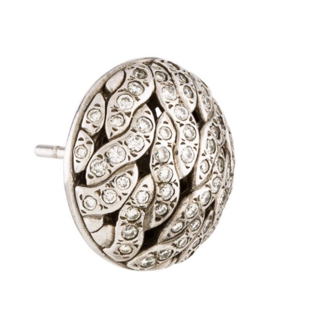 SOLD JOHN HARDY 18K White Gold Diamond Earring